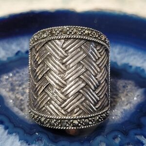 Silver Textured Women's Ring